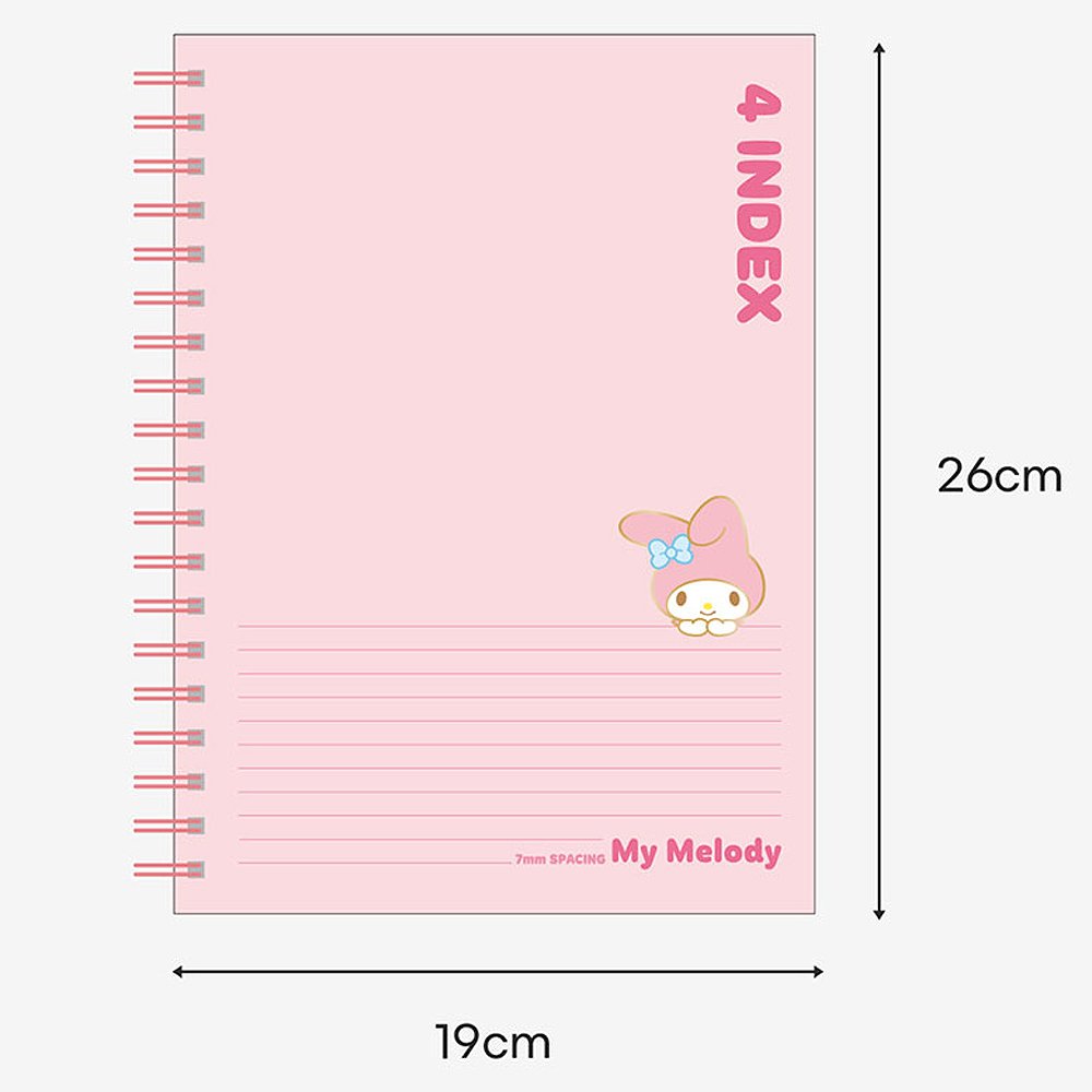 Sanrio Characters 4 Index Notebook