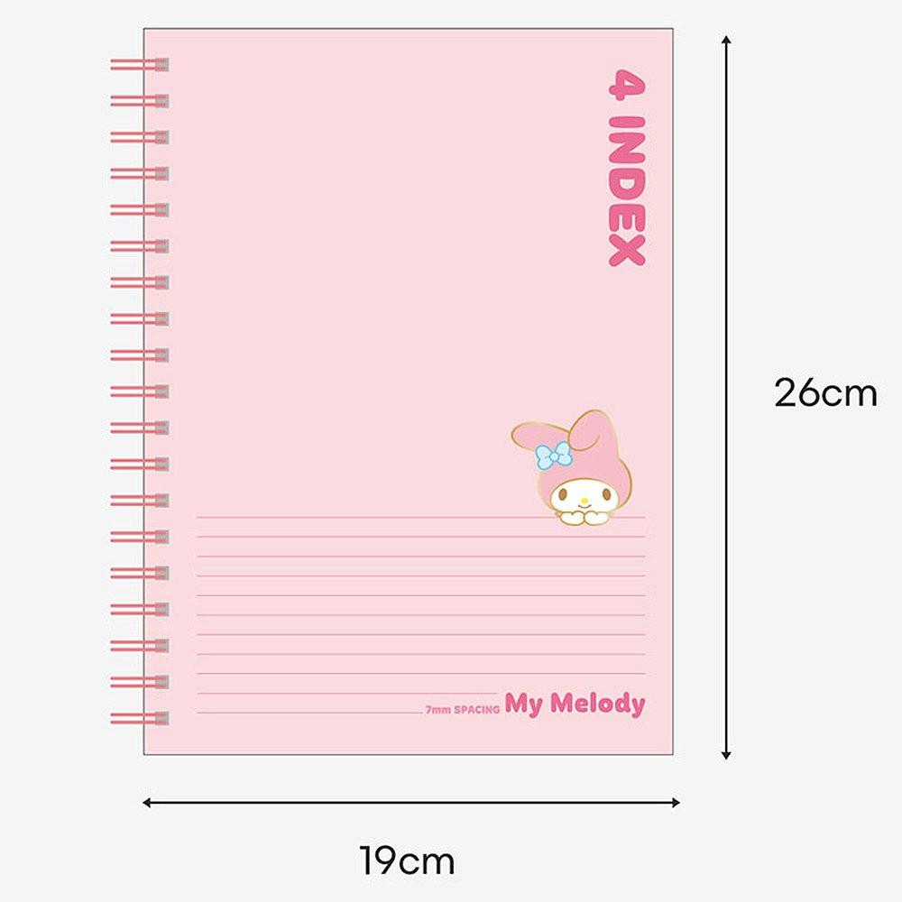 Sanrio Characters 4 Index Notebook