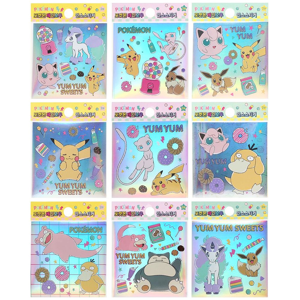 Pokemon Deco Sticker Sheets : Rainbow