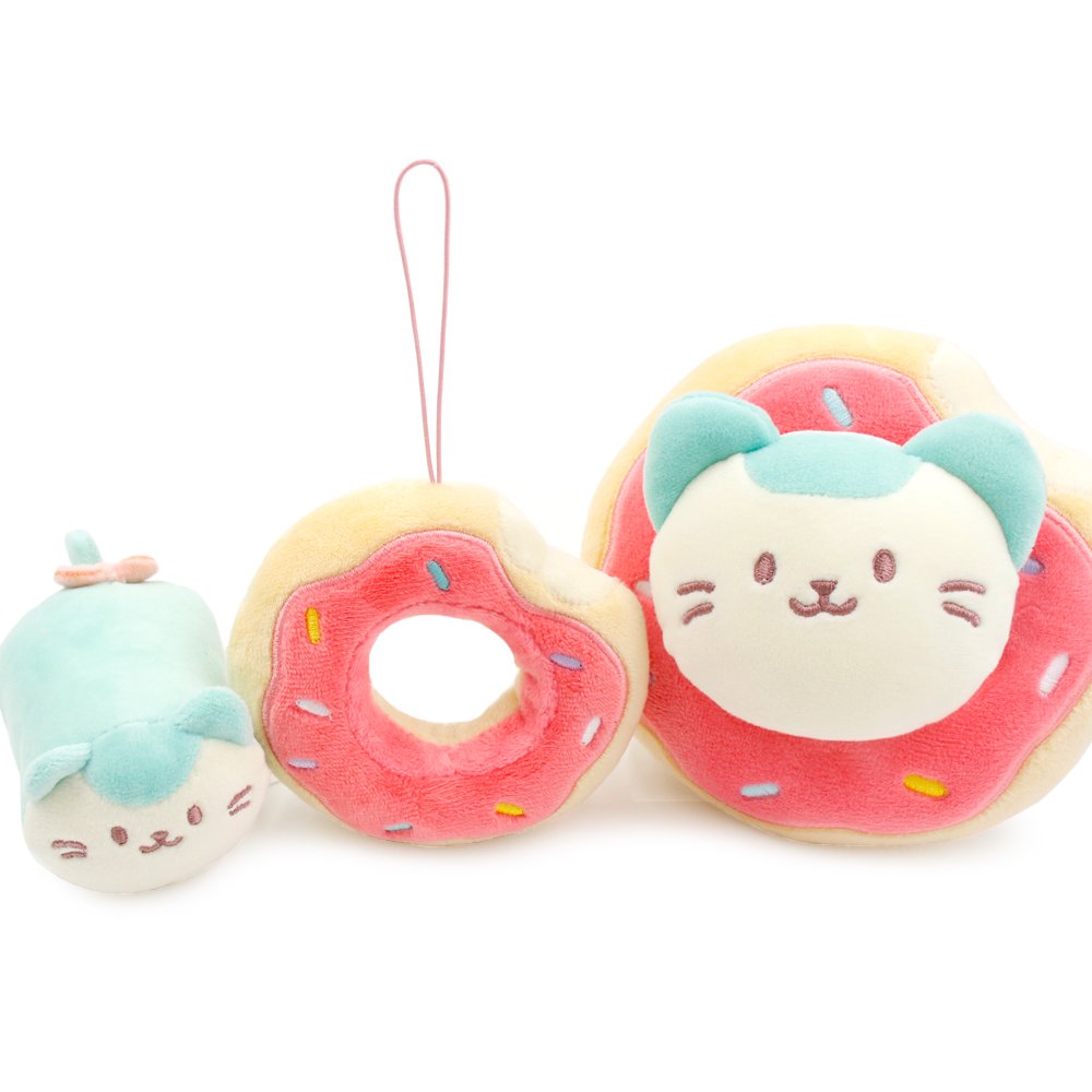 Anirollz Mint Kittiroll 6" Mochi Donut Blanket Plush