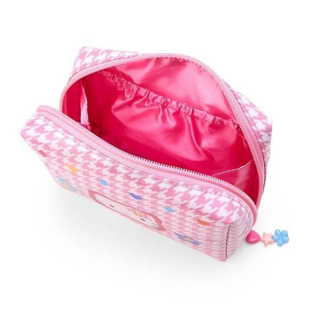 Sanrio Hello Kitty Pouch :Floral Houndstooth