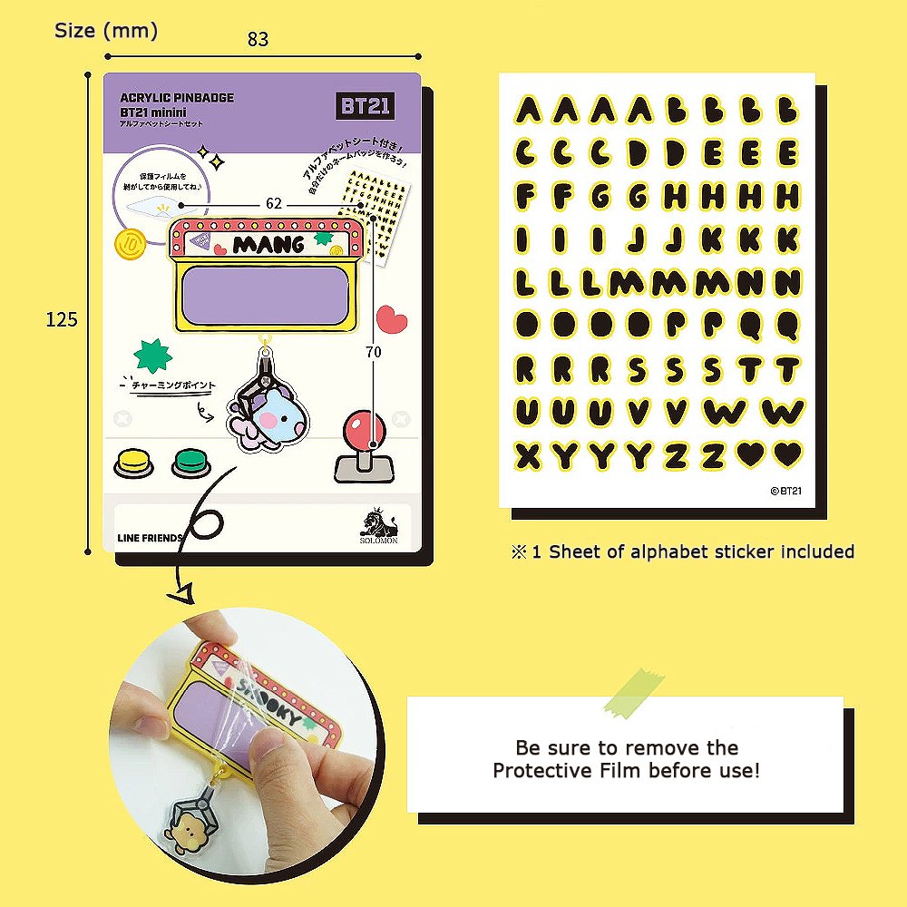 BT21 Minini Acrylic Name Badge