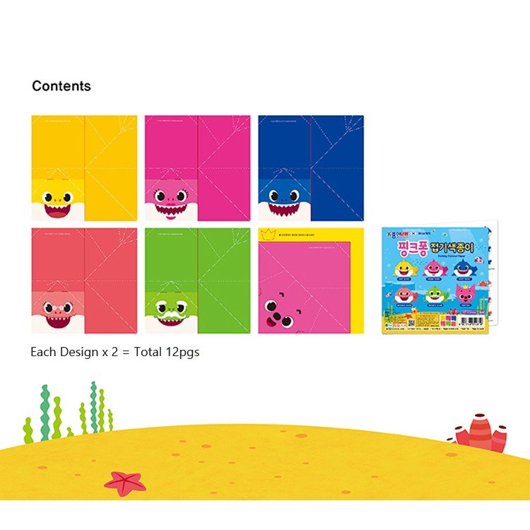 Decorative Shark Family Guided Origami Folding Paper