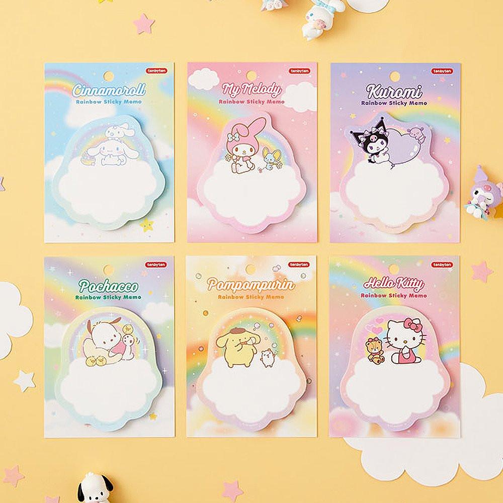 Sanrio Characters Rainbow Sticky Memo Pad