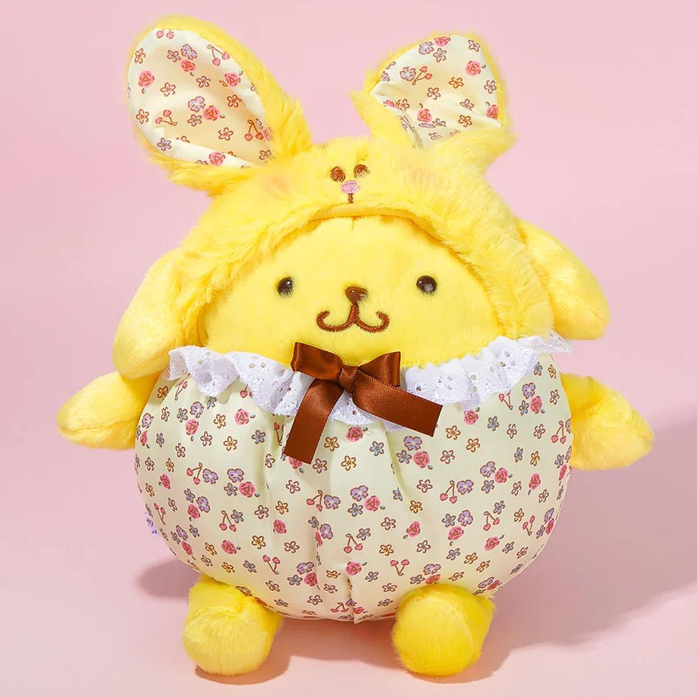 Pompompurin Flower Bunny 9" Bean Doll Plush