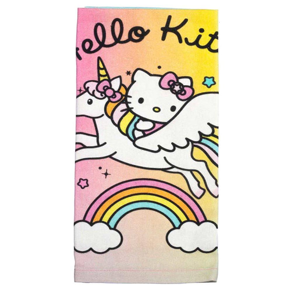 Sanrio Hello Kitty Tea Towel : Rainbow Unicorn