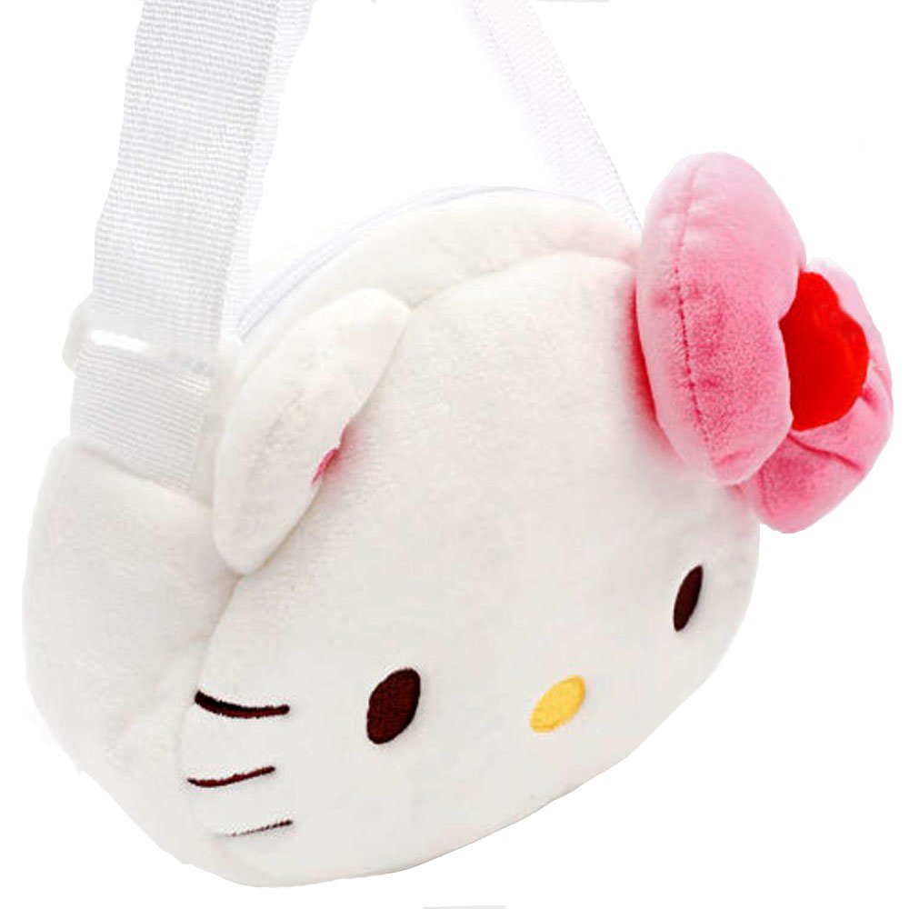 Sanrio Hello Kitty plush pouch crossbody bag, Sanrio Hello Kitty plush pouch shoulder bag, Hello Kitty stuffed animal pouch bag, Hello Kitty pouch across bag, Hello Kitty plushies, Hello Kitty plush accessories , Hello Kitty bag , coin pouch wallet purse