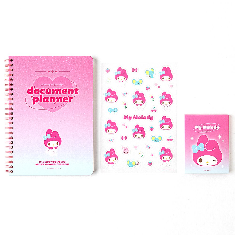 Sanrio Characters 4-Months Study Planner Set : Cutie