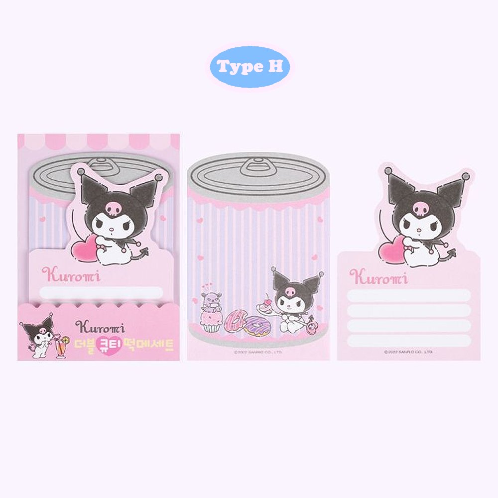 Sanrio Characters Cutie Non-Sticky Memo Set