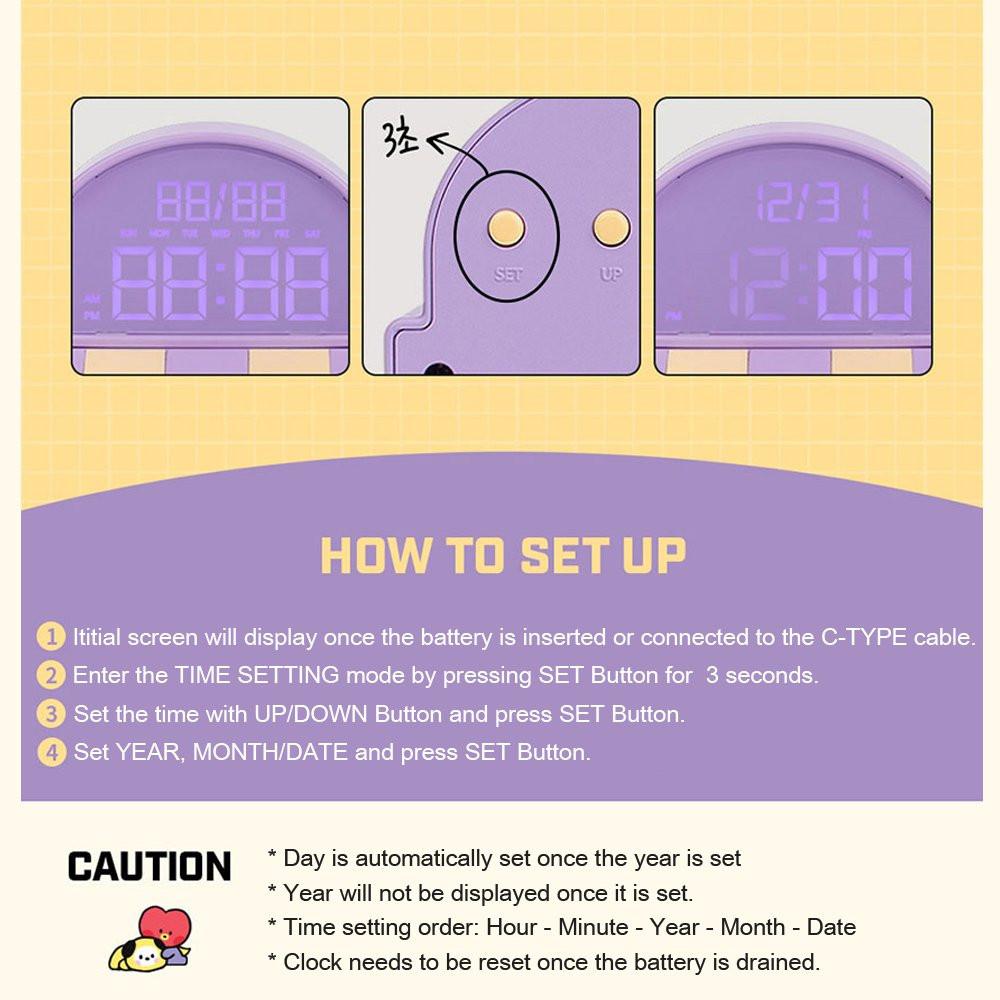 BT21 Little Buddy LED Digital Clock : Cafe