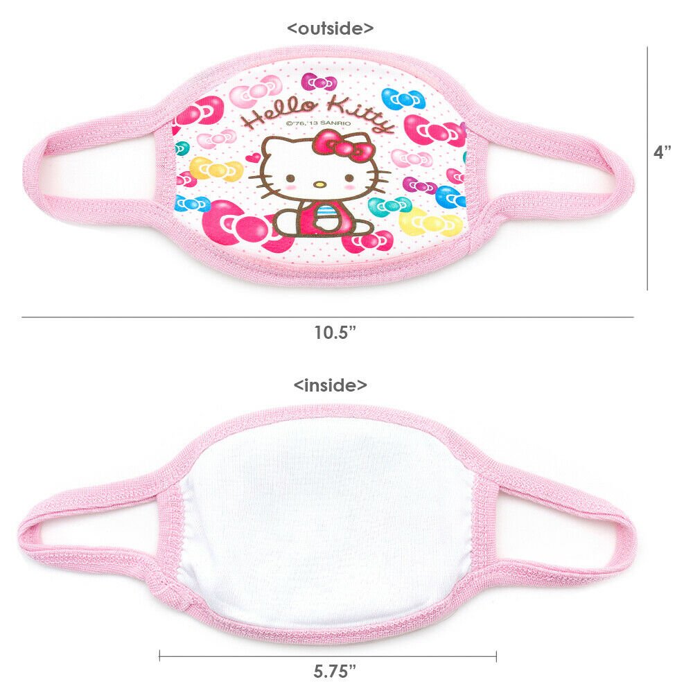 Hello Kitty Kids Cotton Mask : Colorful Ribbon Kitty