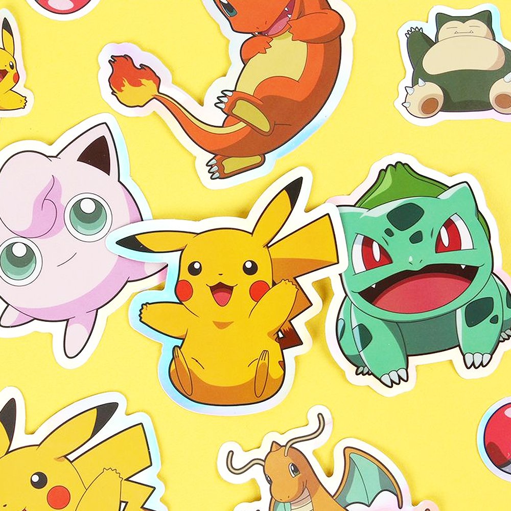Pokemon Big Point Holographic Deco Sticker Set