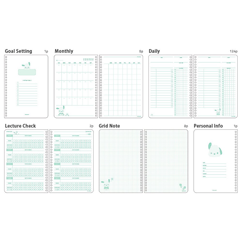 Sanrio Characters 4-Months Study Planner Set : Cutie