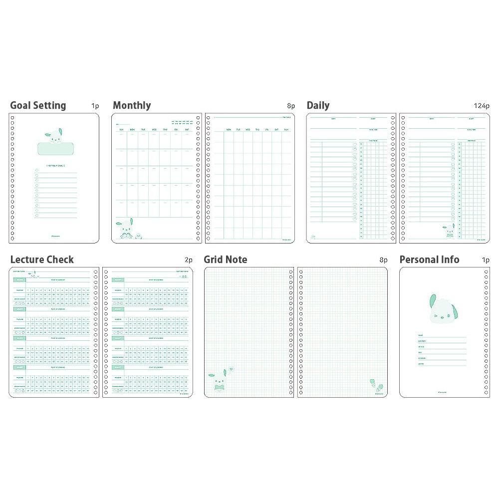 Sanrio Characters 4-Months Study Planner Set : Cutie