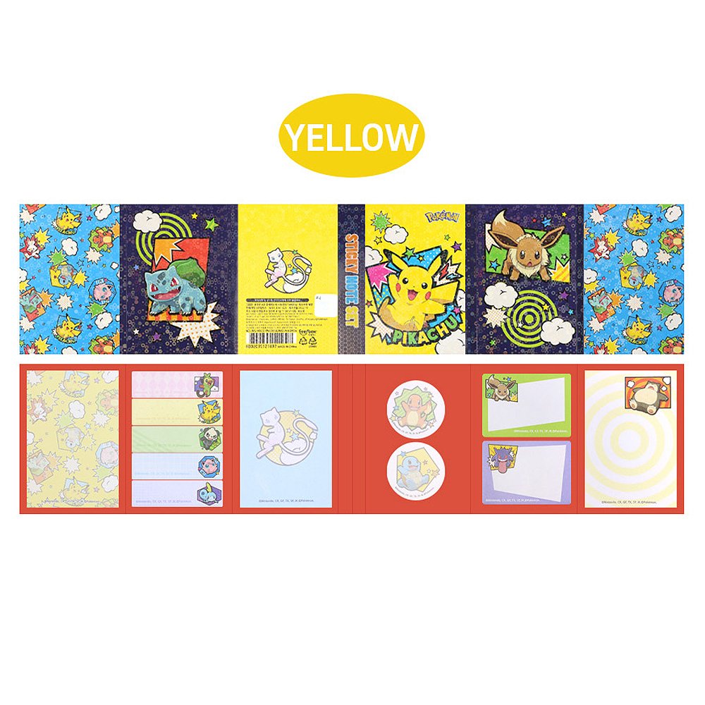 Pokemon 6-Side Assorted Sticky Memo