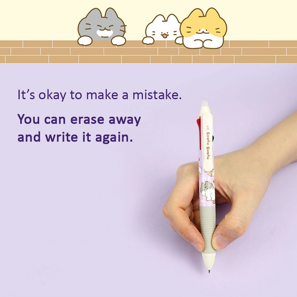 Meow Meow Cats 3-Color Erasable Pen