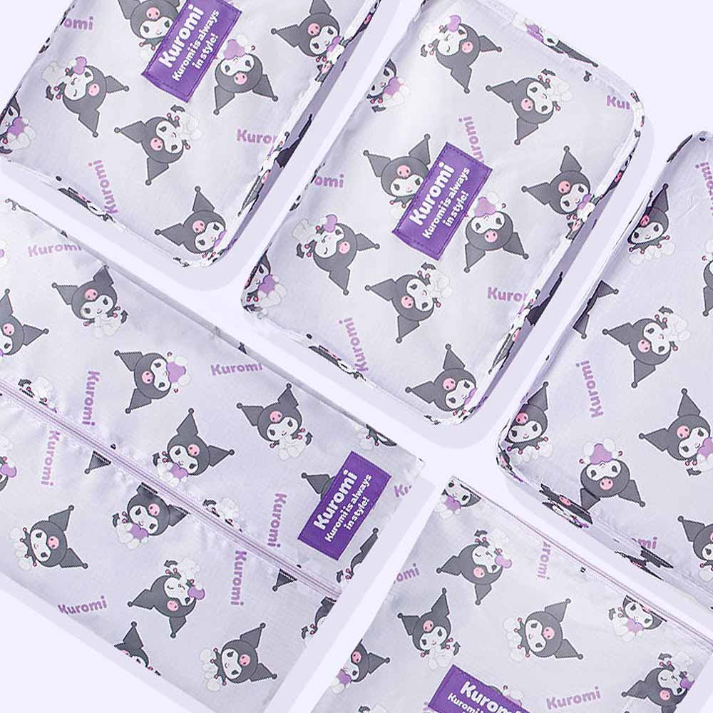 Sanrio Kuromi Travel Pouch 5pcs Set