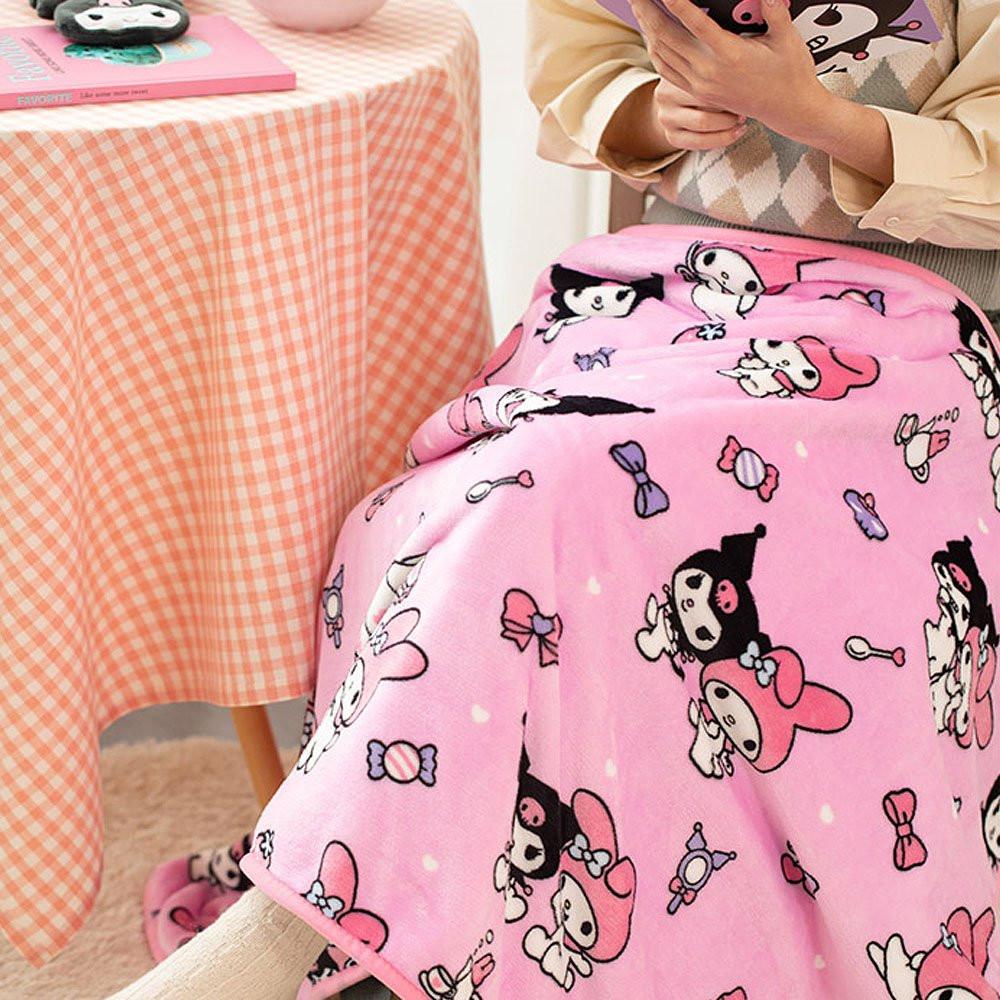 Sanrio Characters Snap Button Warm Throw Blanket