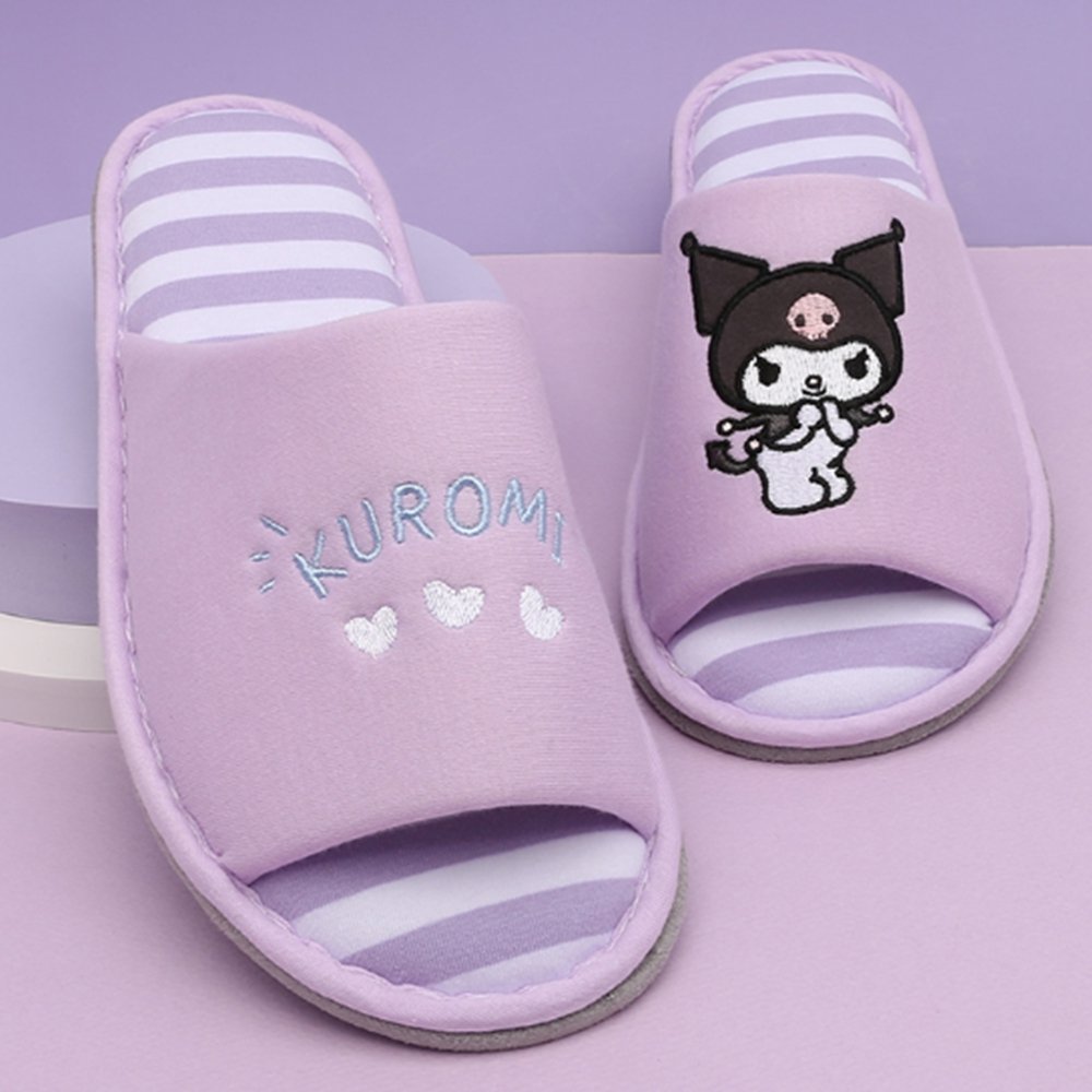 Sanrio Kuromi Indoor Stripe Slippers