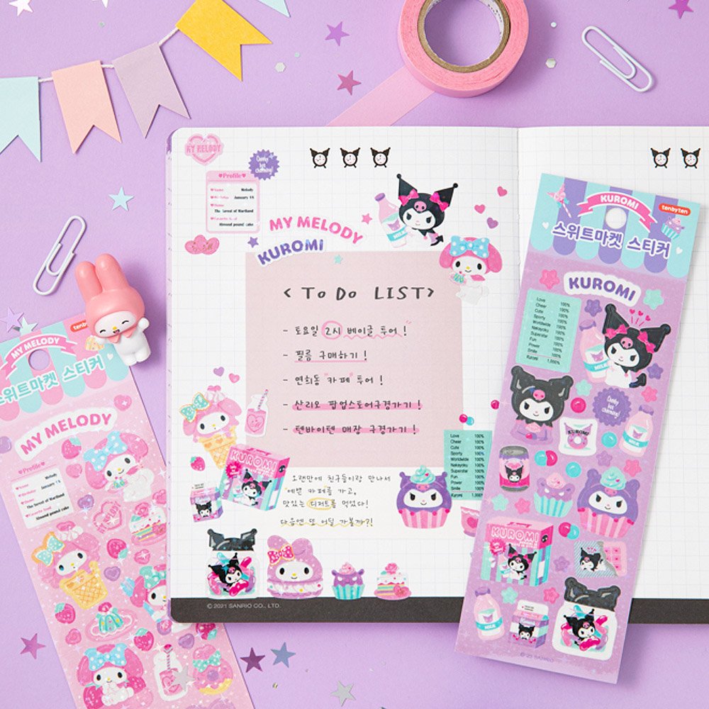 Sanrio Characters Sweet Market Sticker Sheet