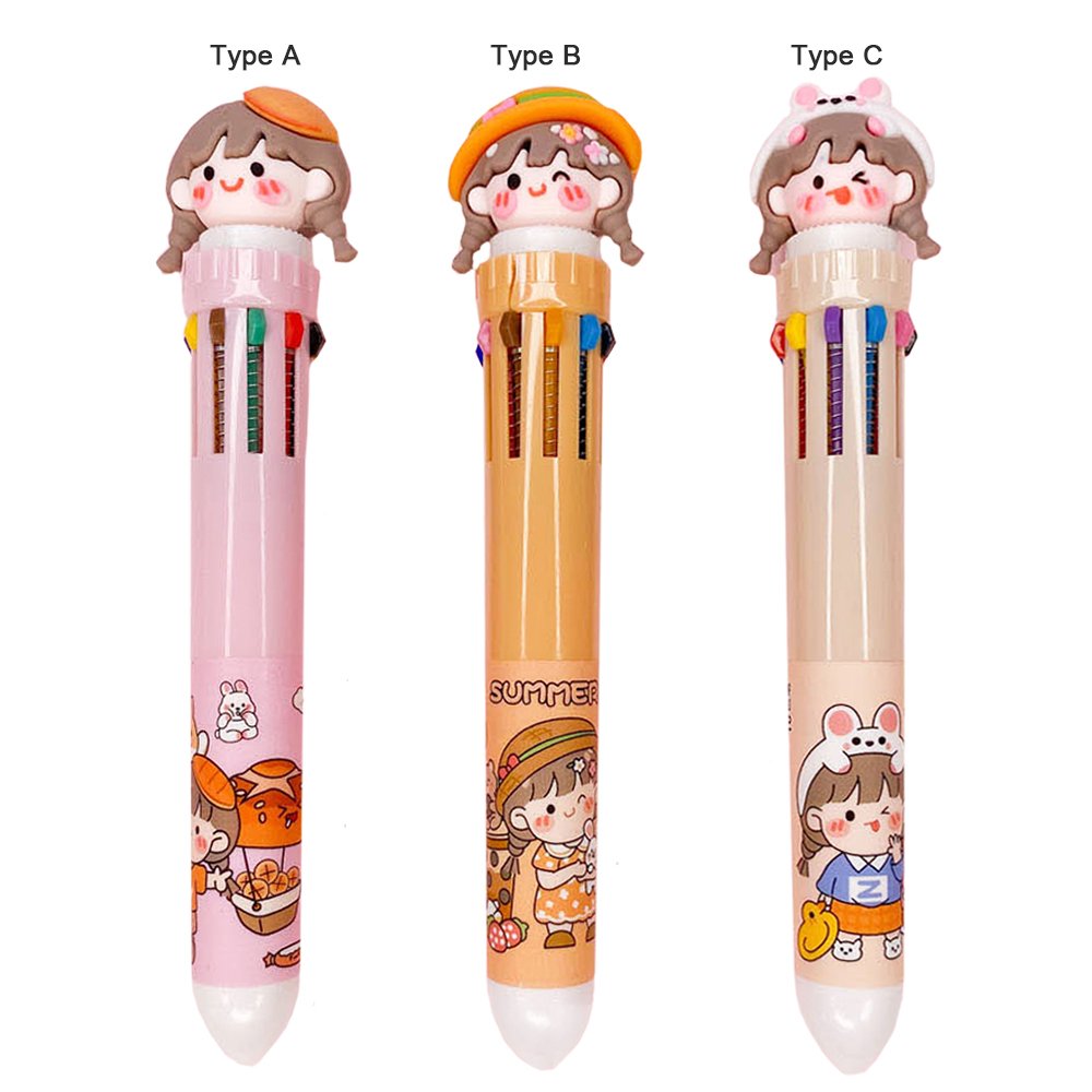 Girl Friends 10-Color 0.5mm Ballpoint Pen