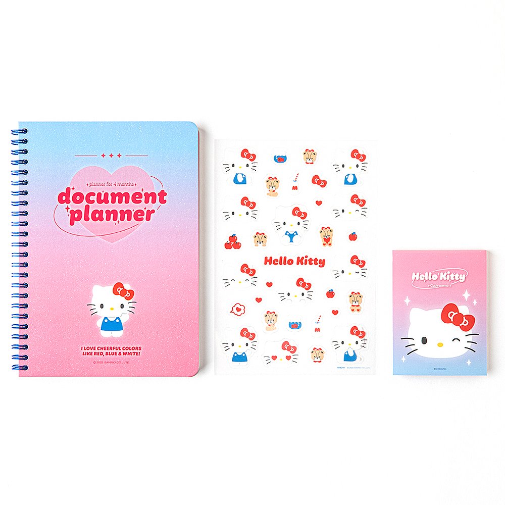 Sanrio Characters 4-Months Study Planner Set : Cutie