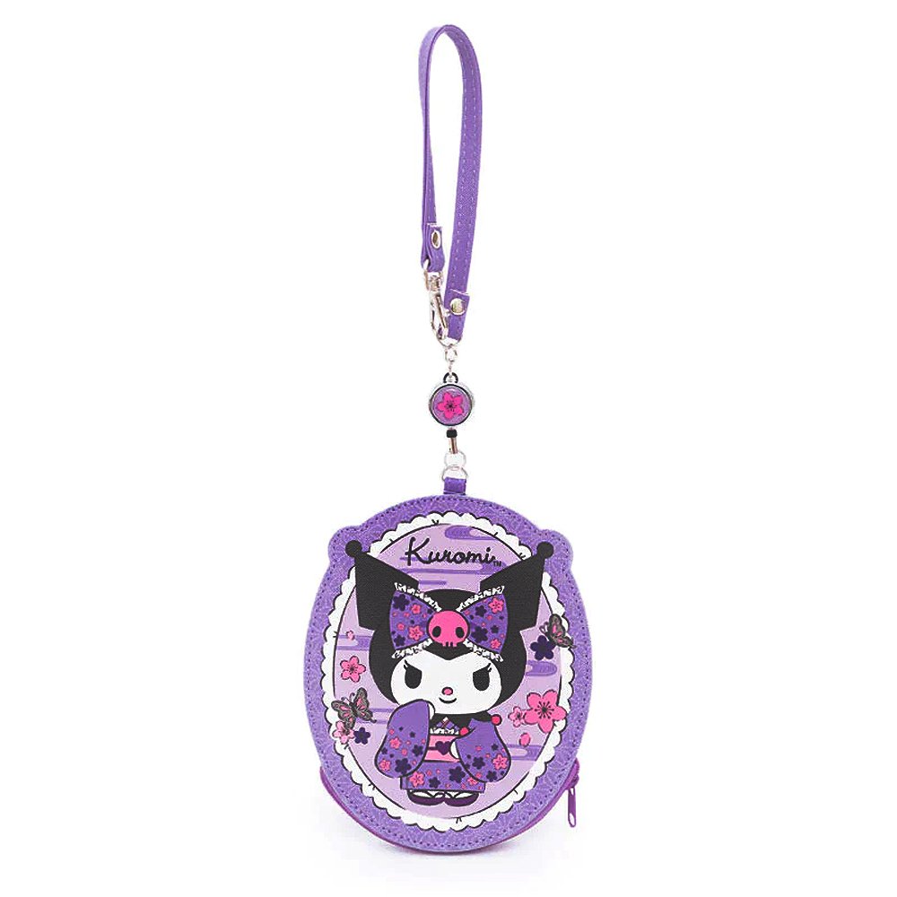 Kuromi Kimono Die-cut Card Case with Key Reel