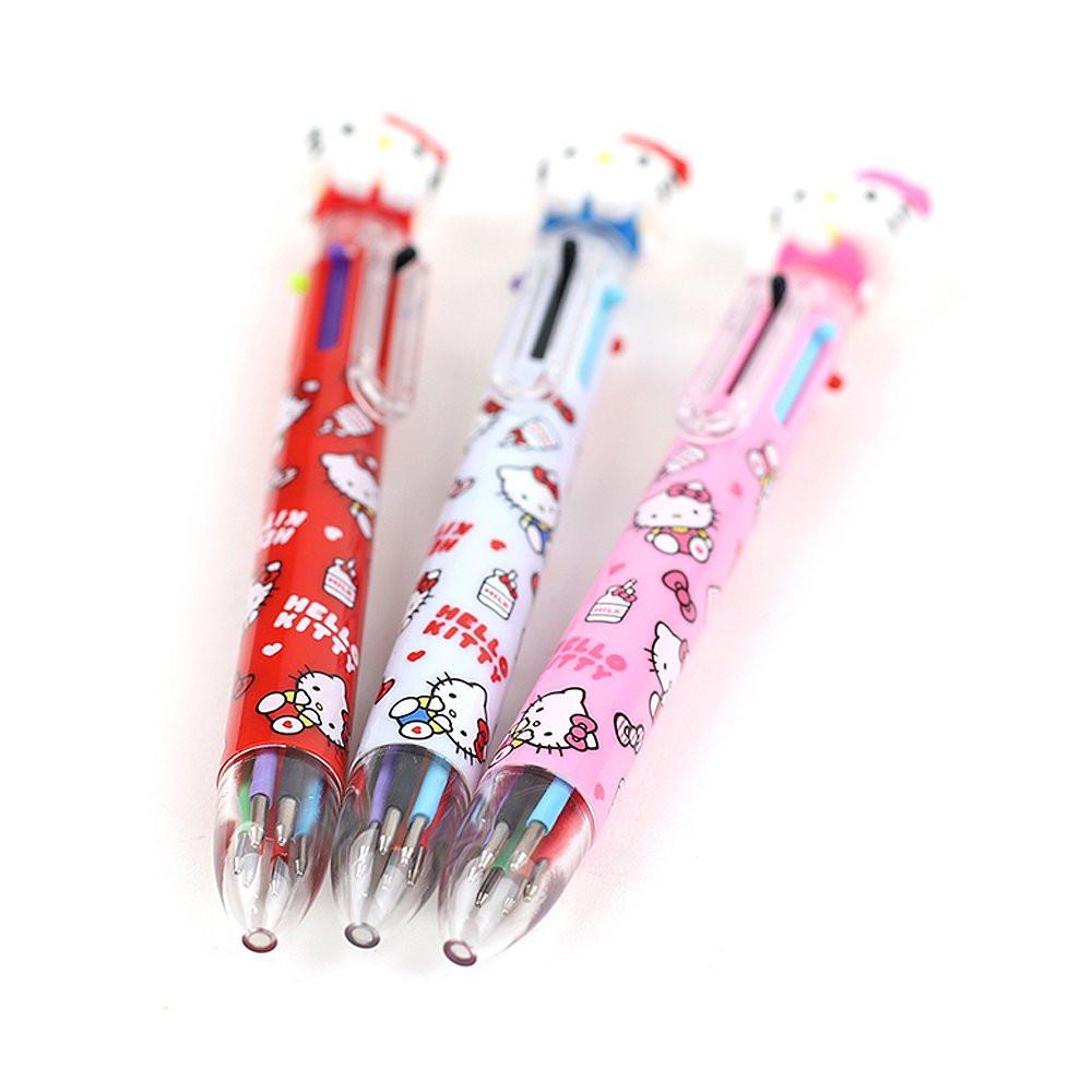 SanrioHello Kitty 0.7mm 6-Color Pen w/Hello Kitty Figure