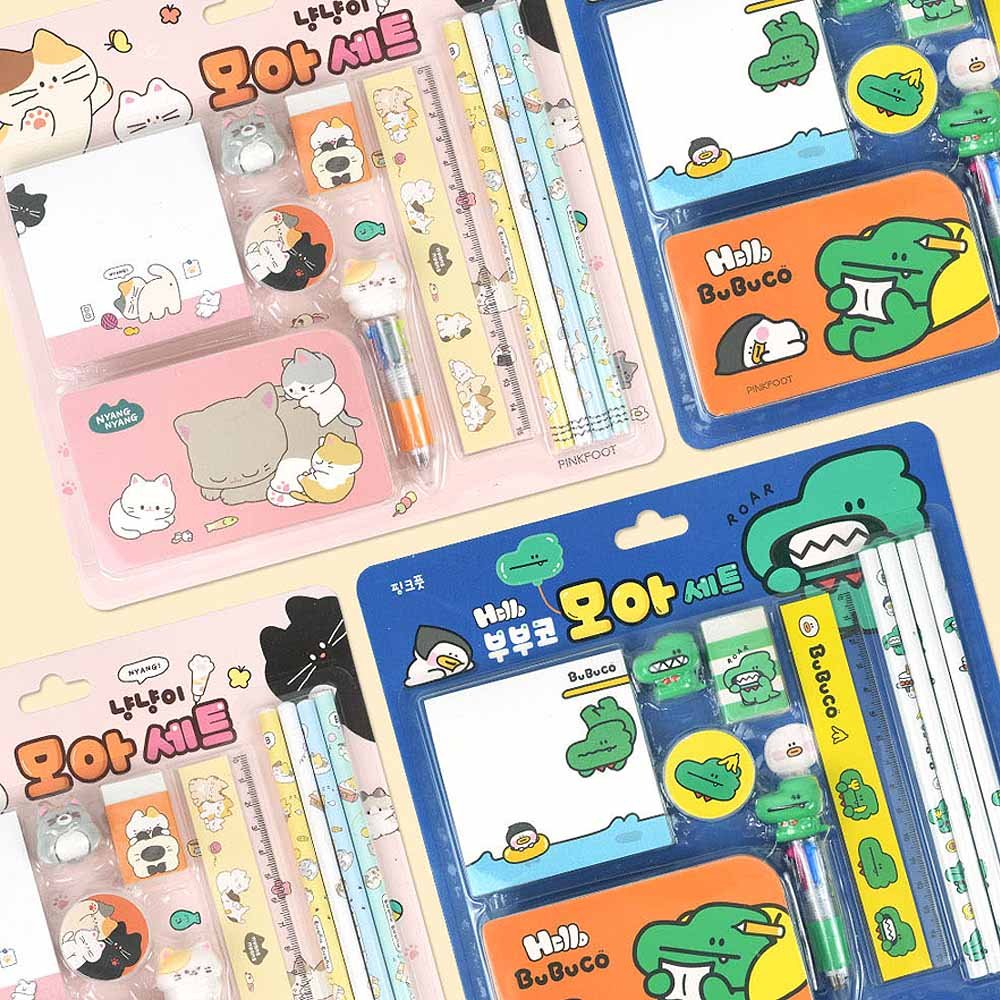 Meow Meow & Bubuco Stationery Gift Set