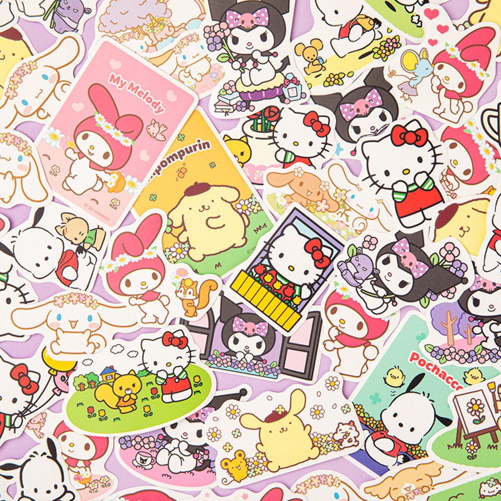 Sanrio Characters Tin Case Sticker Set