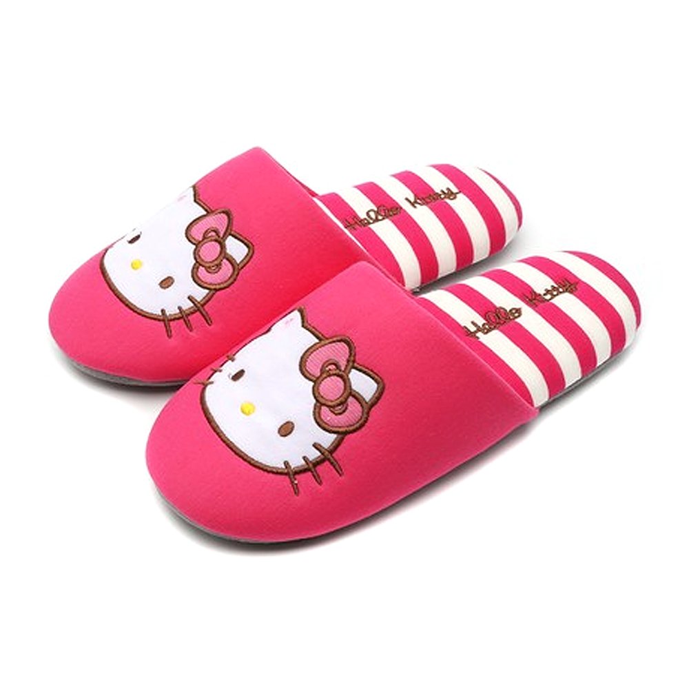 Sanrio Hello Kitty Closed Toe Room Slipper : Stripes