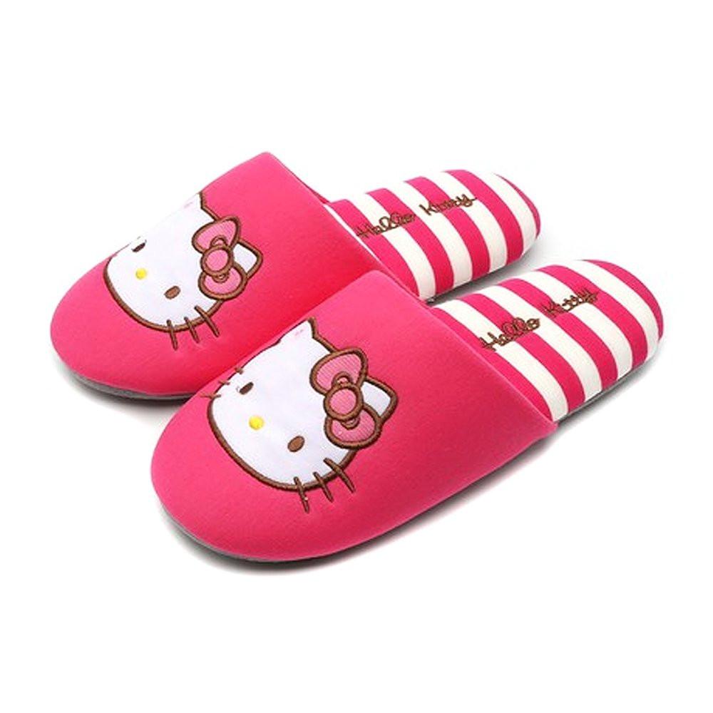 Sanrio Hello Kitty Closed Toe Room Slipper : Stripes
