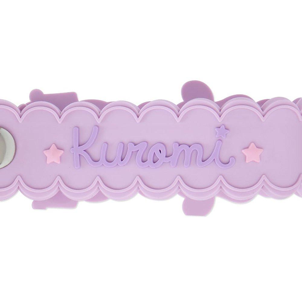 Kuromi Smile Face Beaded Keychain