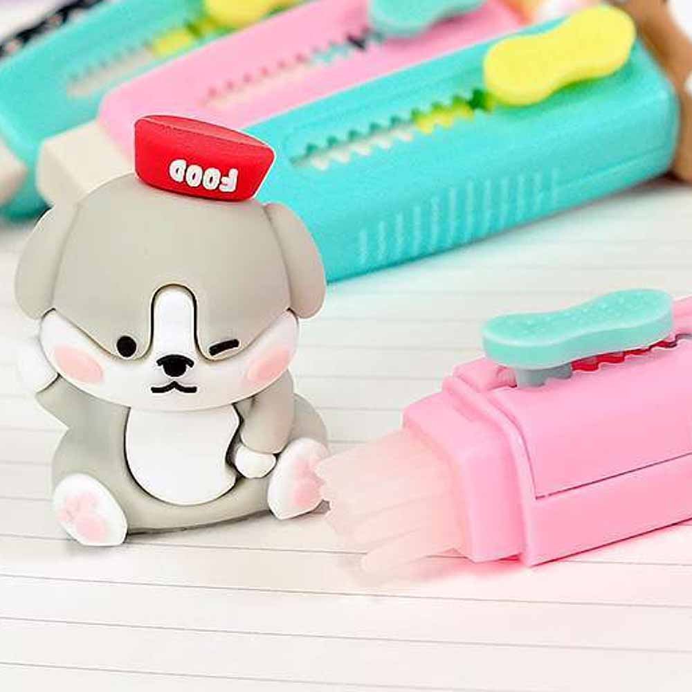Sleeping Dog Figure Slide Eraser