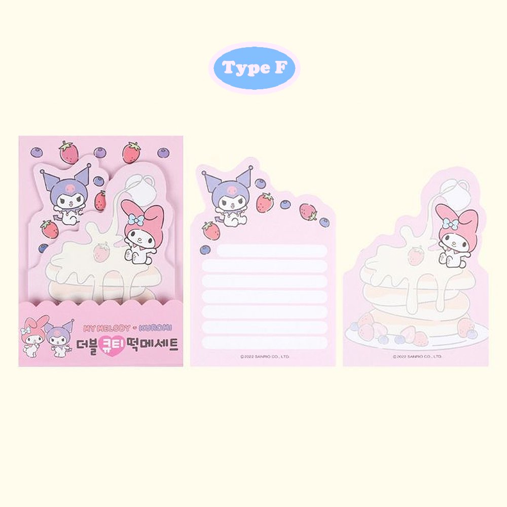 Sanrio Characters Cutie Non-Sticky Memo Set