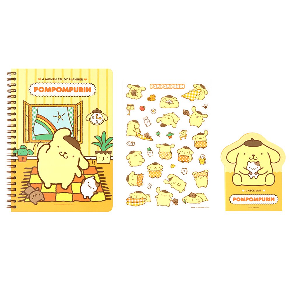 Sanrio Characters 4-Month Study Planner Set