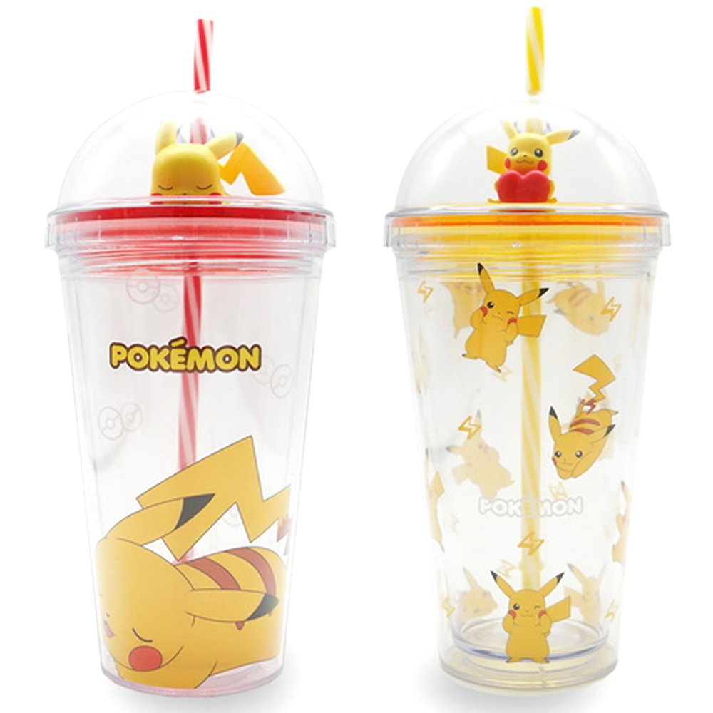Pokemon Pikachu Figure Ice Tumbler W/ Straw 450ml (16oz)