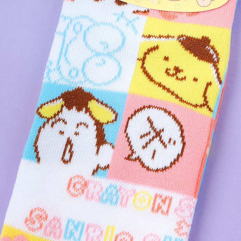 Crayon Shin-chan × Sanrio Characters Low-Cut Socks :Square