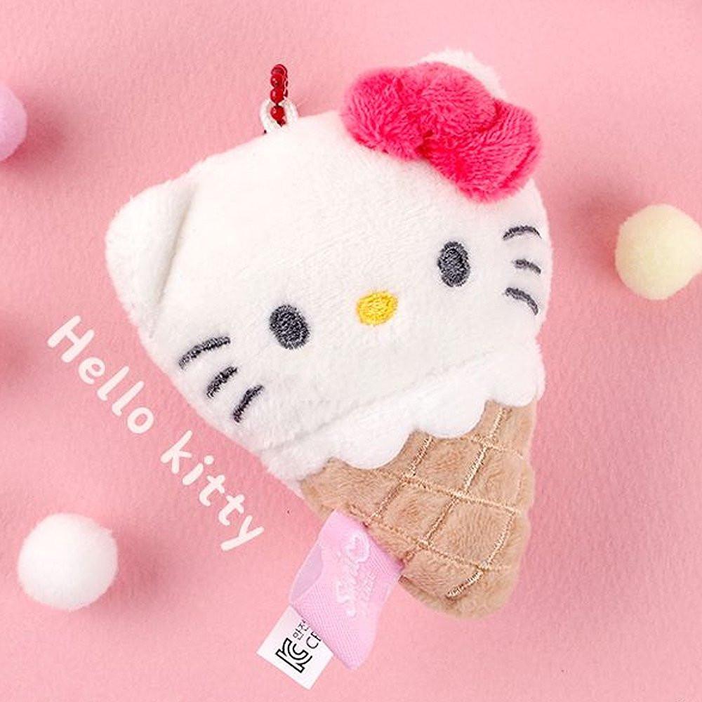 Sarino Characters Ice Cream Cone Plush Keychain