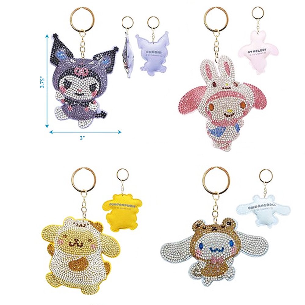 Sanrio Characters Rhinestone Mascot Keychain
