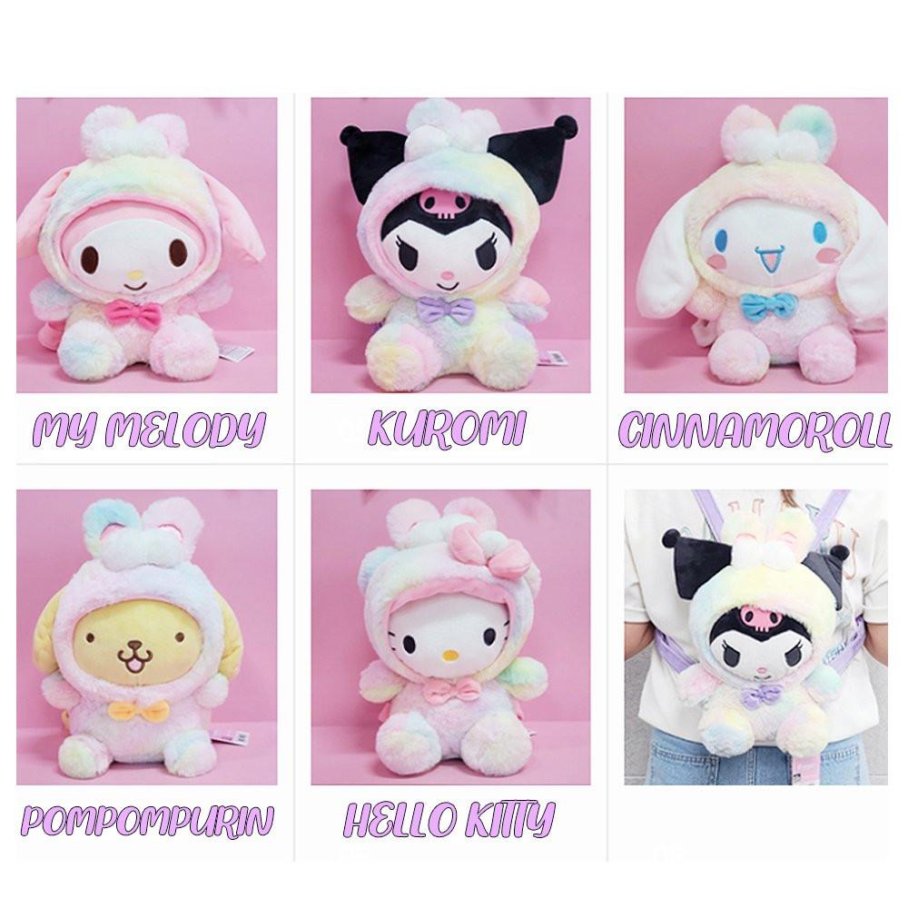 Sanrio Characters Rainbow Plush Backpack