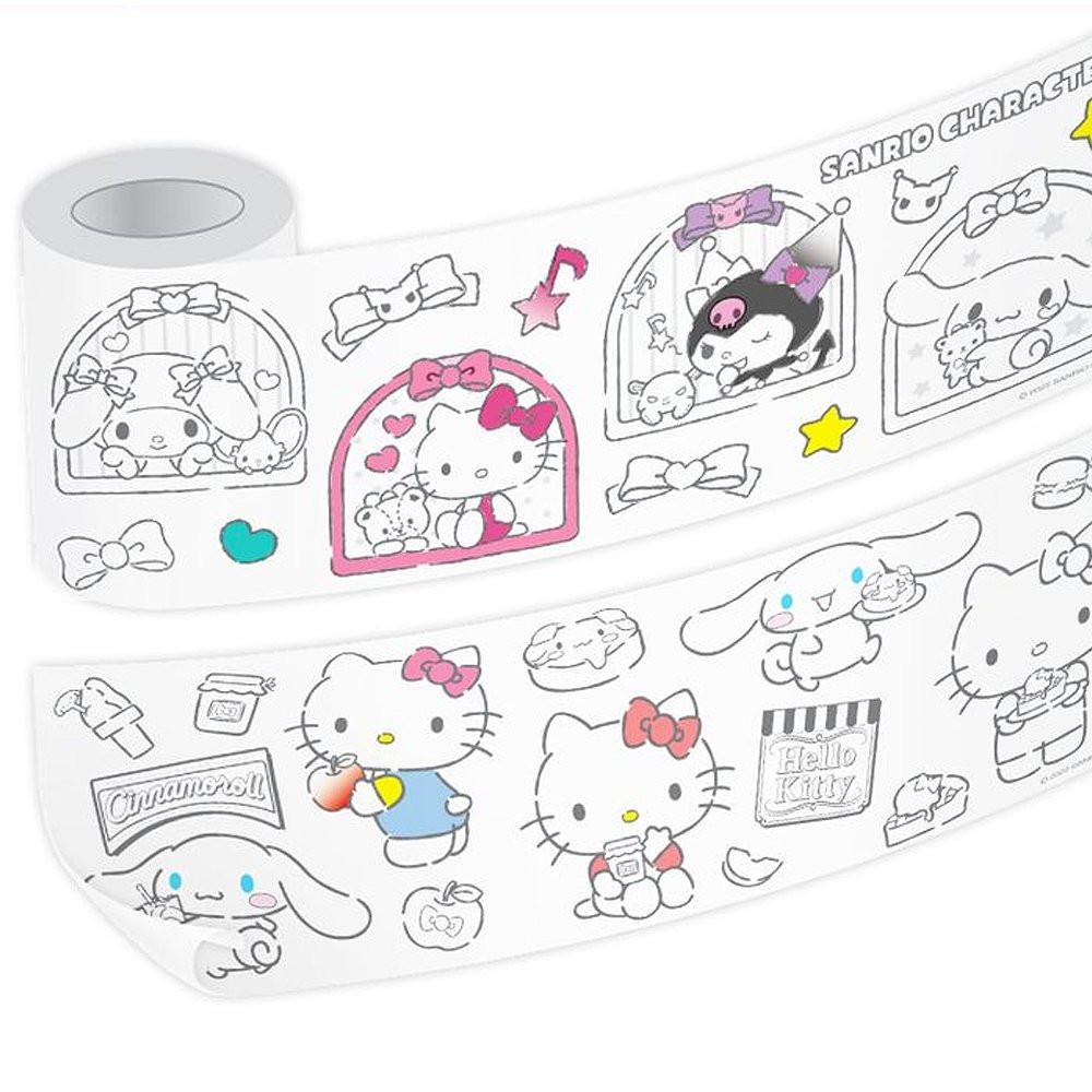 Sanrio Characters Roll Coloring Sticker Sticker V2