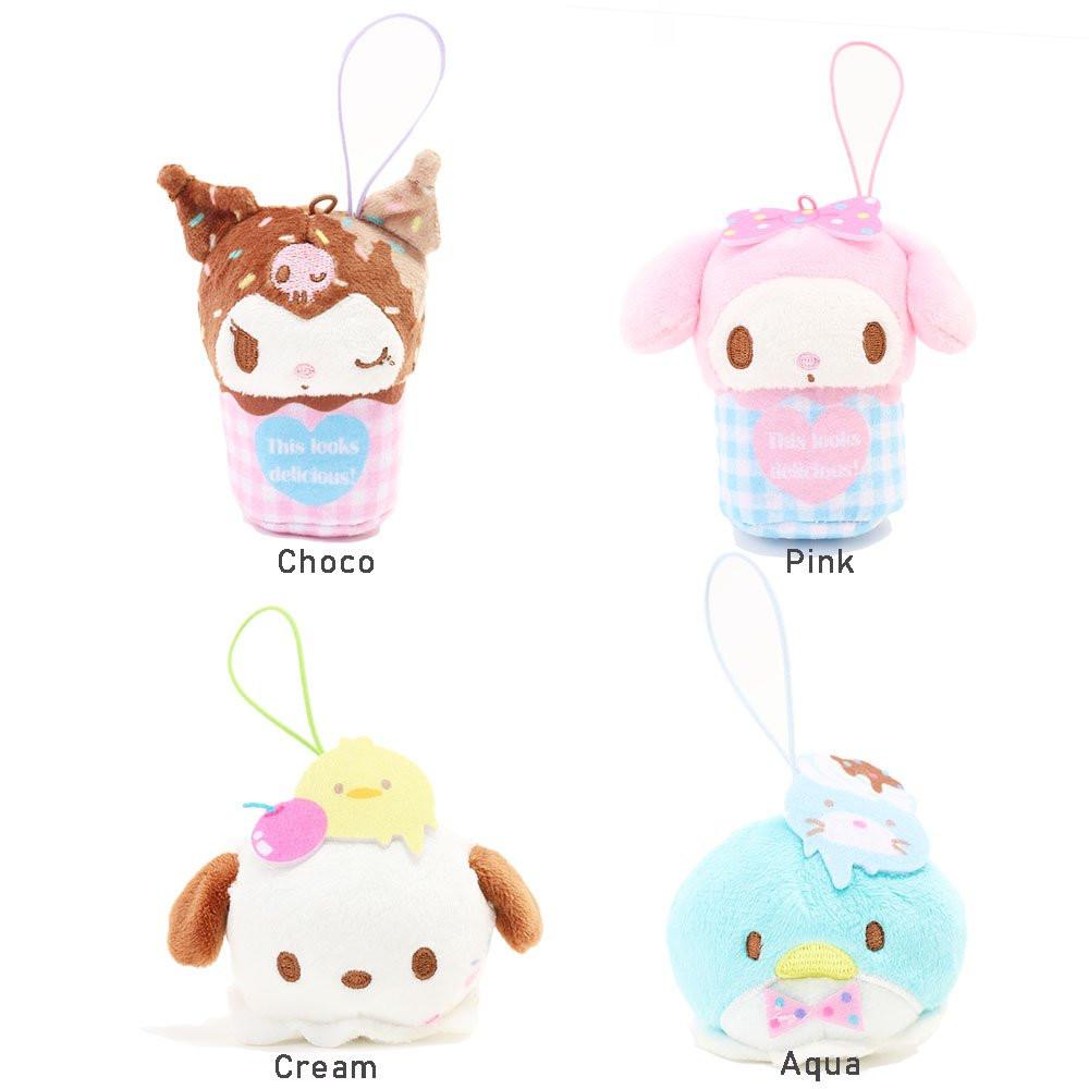 Sanrio Characters Cupcake Keychain Plush