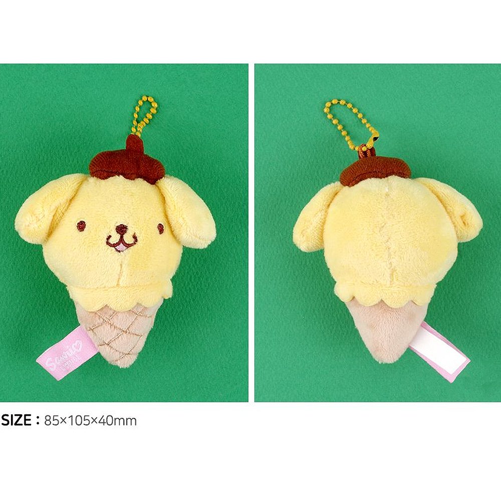 Sarino Characters Ice Cream Cone Plush Keychain