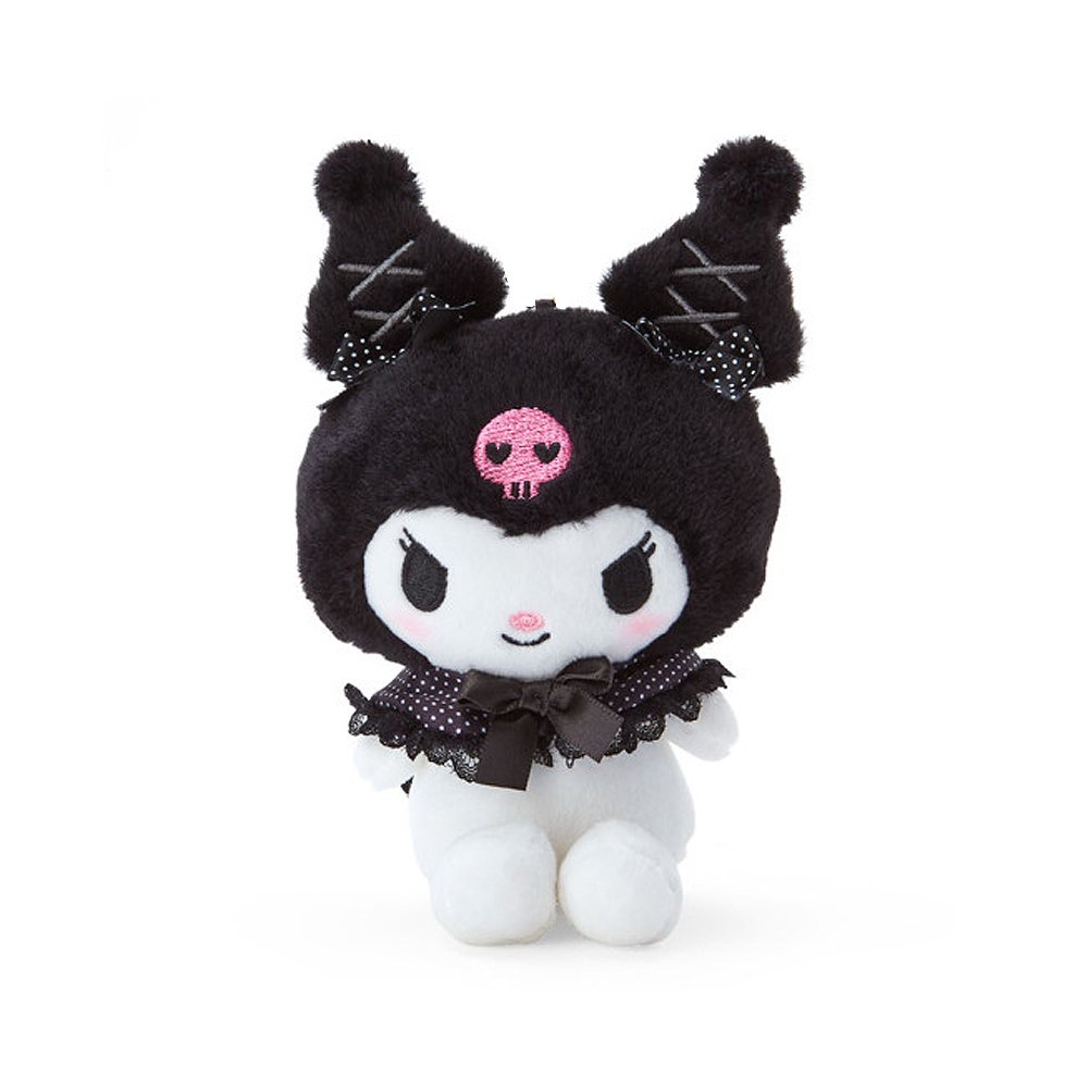 Sanrio Kuromi Girly Black Mascot Clip-On Plush