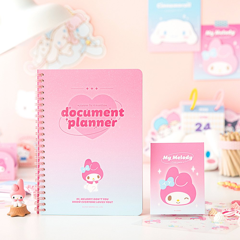 Sanrio Characters 4-Months Study Planner Set : Cutie