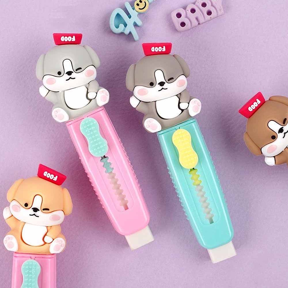 Sleeping Dog Figure Slide Eraser