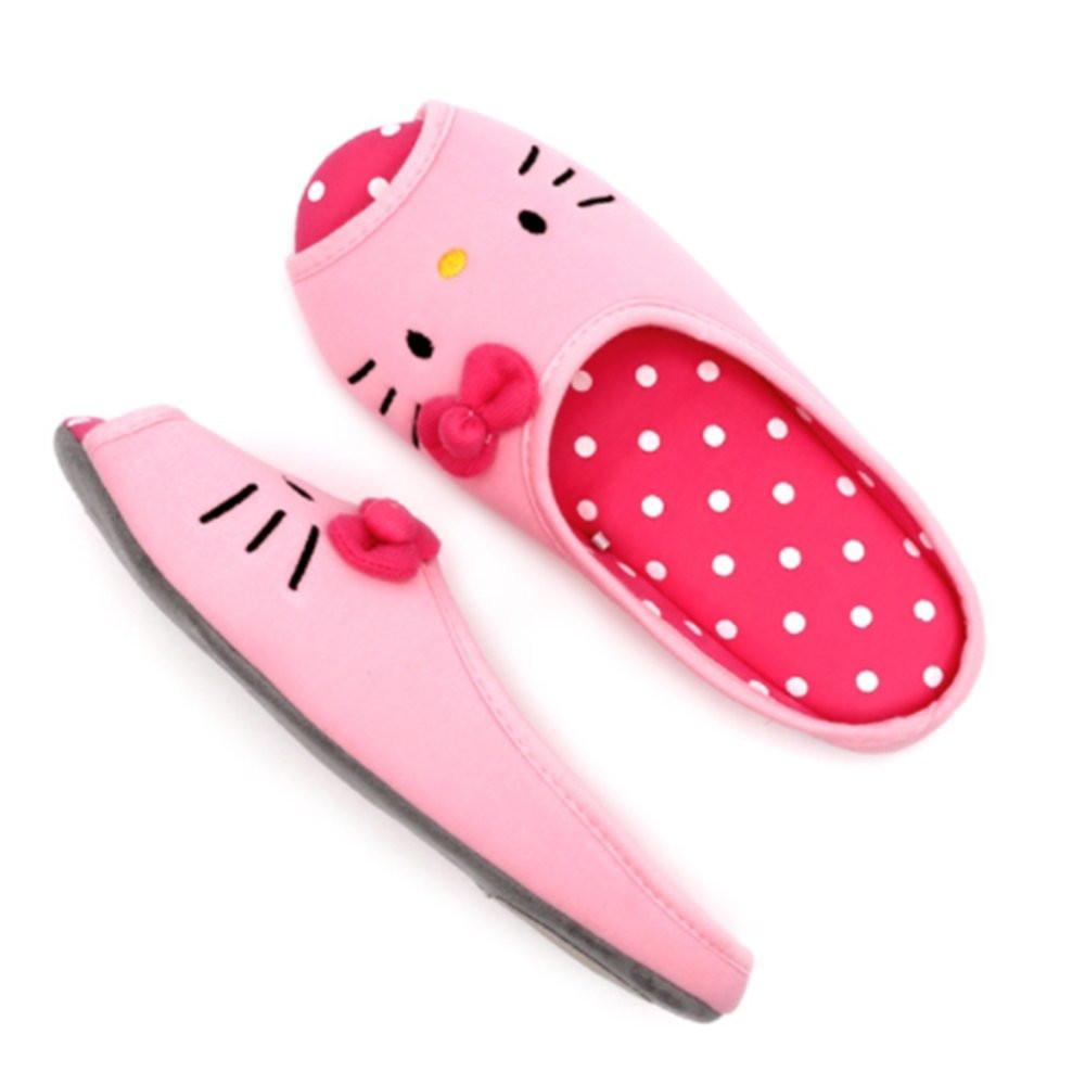 Hello Kitty Non Slip Indoor Slippers (One Size) : Dots
