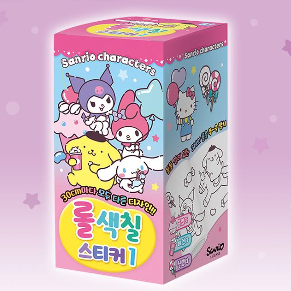 Sanrio Characters Roll Coloring Sticker Sticker V1