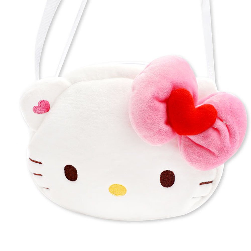Sanrio Hello Kitty plush pouch crossbody bag, Sanrio Hello Kitty plush pouch shoulder bag, Hello Kitty stuffed animal pouch bag, Hello Kitty pouch across bag, Hello Kitty plushies, Hello Kitty plush accessories , Hello Kitty bag , coin pouch wallet purse